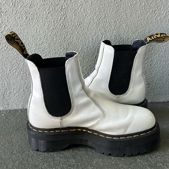 Dr. Martens 2976 Quad White Leather Platform Chelsea Boots US Size 7 Men\'s UK 6 main image 6